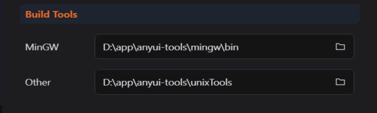 Windows Build Tool Configuration